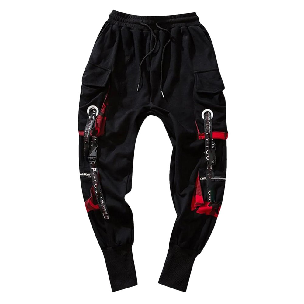 Hip Hop Joggers Men Cargo Pockets Casual Male Trousers Sweatpants Sport Streetwear Pants A01 M