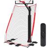 Gemscream Basketball Rebounder Basketball Return System Defensive Net 6.4 x 10 ft Sports Defender Net Catcher Guard and Backstop with 6 Refillable Sandbags for Shooting Return Outdoor Backyard