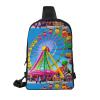 Corlorful Park Adjustable Strap Large Capacity Double Layer Crossbody Chest Bag 7.7x2.4x11.8in For Camping Travel Daily Leisure Activities view 2