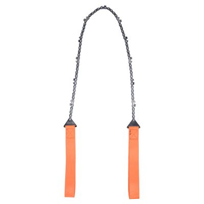 24 Inch Outdoor Pocket Chainsaw Survival Zipper Saw Hand Saw Chain Tool for Wood Cutting Orange
