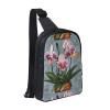 Blooming Orchids Adjustable Strap Large Capacity Double Layer Crossbody Chest Bag 7.7x2.4x11.8in For Camping Travel Daily Leisure Activities view 1