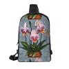 Blooming Orchids Adjustable Strap Large Capacity Double Layer Crossbody Chest Bag 7.7x2.4x11.8in For Camping Travel Daily Leisure Activities view 2