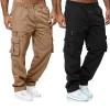 Sweat Pants Men Jogger Cargo Casual Multi Pockets Trousers Cargo Army EN8 M view 2