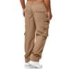 Sweat Pants Men Jogger Cargo Casual Multi Pockets Trousers Cargo Army EN8 M view 3