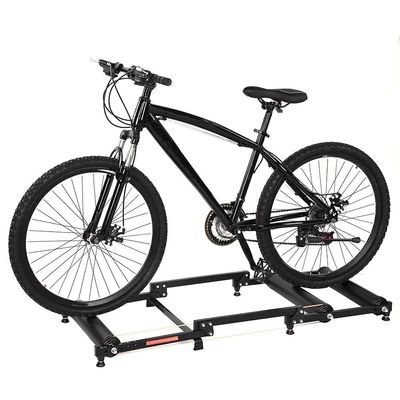 bike stand for indoor riding Bicycle Training Stand Platform, Indoor Foldable Aluminum Alloy Silent Turbo Trainer, Mountain Road Bike Cycling Roller Trainer Stand, For 26-29" & 700C Wheels(Black)