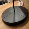 SAFWELAG Dance Pole Black Pole Crash Mat Round, PU Leather Skid Proof Covering, Portable Fitness Pole Dancing Safety Mat, 1in/2in/4in Thick Foldable Yoga Pole Mat(180cm/5.9ft/71in,Thick 3cm/1in) view 1