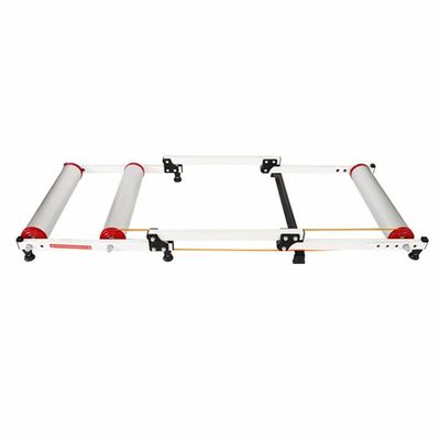 bike stand for indoor riding Bicycle Training Stand Platform, Indoor Foldable Aluminum Alloy Silent Turbo Trainer, Mountain Road Bike Cycling Roller Trainer Stand, For 26-29" & 700C Wheels(Silver)