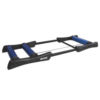 bike stand for indoor riding Steel Bicycle Exercise Magnetic Stand With Noise Reduction Wheel For Road Bike Foldable Indoor Cycling Roller Trainer 4 Color Options For All-Season Training(Blue)