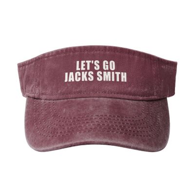 Let's Go Jacks Smith Sun Visor Hats Adjustable Cap for Women Men Red