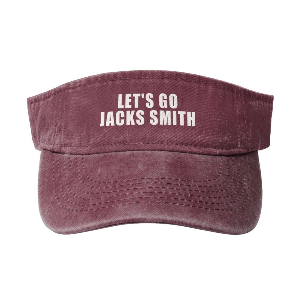 Let's Go Jacks Smith Sun Visor Hats Adjustable Cap for Women Men Red