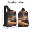 Desert Stars Adjustable Strap Large Capacity Double Layer Crossbody Chest Bag 7.7x2.4x11.8in For Camping Travel Daily Leisure Activities view 3