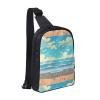 Beach Cartoon Adjustable Strap Large Capacity Double Layer Crossbody Chest Bag 7.7x2.4x11.8in For Camping Travel Daily Leisure Activities view 1
