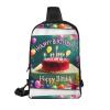 Happy Birthday Adjustable Strap Large Capacity Double Layer Crossbody Chest Bag 7.7x2.4x11.8in For Camping Travel Daily Leisure Activities view 2