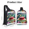 Happy Birthday Adjustable Strap Large Capacity Double Layer Crossbody Chest Bag 7.7x2.4x11.8in For Camping Travel Daily Leisure Activities view 3
