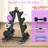 TomCare 4 Tier Dumbbell Rack Stand Only, Weight Rack for Dumbbell Set (5-15 LB) Home Gym Storage Rack for Weights Metal A-Frame Strength Training Dumbbell Racks with Handle (Dumbbells not Included) view 3
