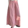 CHARTOU Women's Summer Striped Long Skirt Elastic High Waist Flowy Ruffle Hem A Line Maxi Dress with Pockets (Small,Pink) view 1