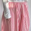 CHARTOU Women's Summer Striped Long Skirt Elastic High Waist Flowy Ruffle Hem A Line Maxi Dress with Pockets (Small,Pink) view 3