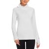 BASSDASH Womens UPF 50+ Sun Protection Hoodie with Face Mask Neck Gaiter Breathable Long Sleeve Shirt for Hiking Fishing White view 2