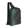 MYGANN Multi-Dimensional Line Space Adjustable Strap Large Capacity Double Layer Crossbody Chest Bag 7.7x2.4x11.8in For Camping Travel Daily Leisure Activities, Black view 1