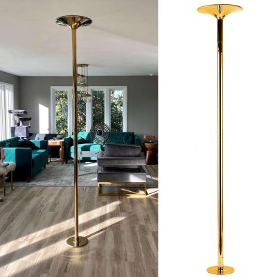 Adjustable Height Spinning Pole Gold Portable Dance Pole Kit, Heavy Duty Spinning Steel Pole Apartment Friendly, Living Room/Bedroom/Party Stripper Pole 7.2ft to 12.2ft(2.7M-3.2M(8.9FT-10.5FT))