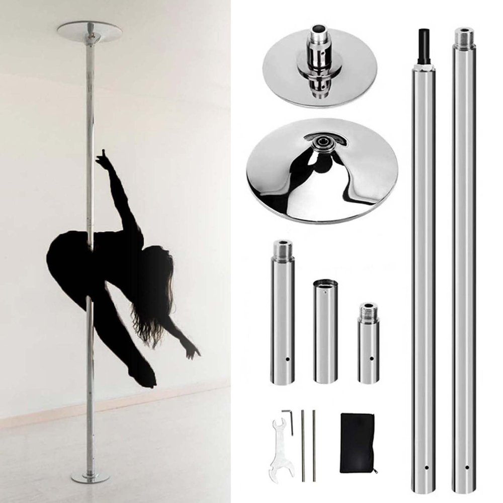 REMYSAOS Dance Pole Portable Dancing Pole Spinning Dancing Pole Apartment Friendly, Heavy Duty Steel Stripper Pole Workout Equipment, No Drilling Fitness Pole with Full Kit(2.2m-2.7m(7.2ft-8.8ft))