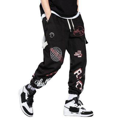 Hip Hop Joggers Men Cargo Pockets Casual Male Trousers Sweatpants Sport Streetwear Pants C03 XXL
