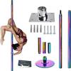BABYCE Professional Dancing Pole Heavy-Duty Dancing Pole with Fixed Plate, Beginners and Professionals Pole Dance Pole, Permanent Stripper Pole Tube Kit for Studio/Gym/Bar(3.27m-3.78m(10.7ft-12.4ft)) view 1