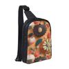 Cut Paper With Colourful Sunflowers Adjustable Strap Large Capacity Double Layer Crossbody Chest Bag 7.7x2.4x11.8in For Camping Travel Daily Leisure Activities view 1