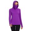 BASSDASH Womens UPF 50+ Sun Protection Hoodie with Face Mask Neck Gaiter Breathable Long Sleeve Shirt for Hiking Fishing Violet view 1