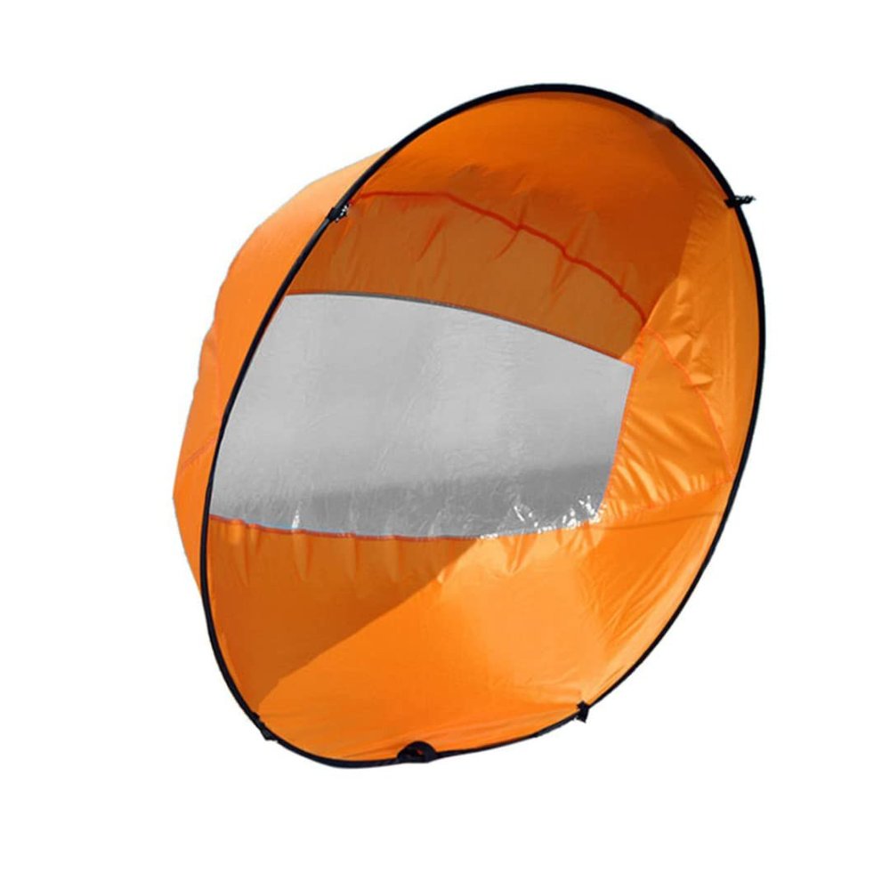 Peosaard Kayak Wind Sail, 42inch Foldable Kayak Wind Paddle, Portable Kayak Downwind Sail with Clear Window for Inflatable Boat Kayak Accessory