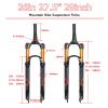 ZECHAO Suspension Forks 1-1/2", Remote Lock Magnesium Alloy Mountain Bike Fork 120mm Travel 39.8mm Tapered Fork(29inch) view 2