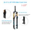 ZECHAO Suspension Forks 1-1/2", Remote Lock Magnesium Alloy Mountain Bike Fork 120mm Travel 39.8mm Tapered Fork(29inch) view 3