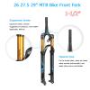 ZECHAO Suspension Forks 1-1/2", Remote Lock Magnesium Alloy Mountain Bike Fork 120mm Travel 39.8mm Tapered Fork(29inch) view 4