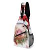 Sling Bag for Women Men Daypack Christmas Swine Chest Bag Crossbody Backpack for Hiking Travel view 1