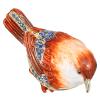 HOLIDYOYO Small Jewelry Box with Bird Figurine Rhinestone Desktop Trinket Case for Ring Earring Storage and view 4