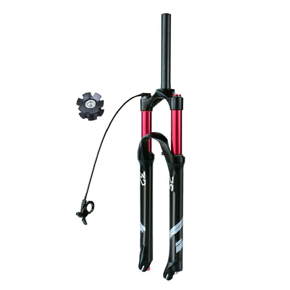 ZECHAO Air Mountain Bike Suspension Fork 26 27.5 29in, Rebound Adjustment Manual Lockout/Remote Lockout Travel 140mm(Straight,29inch)