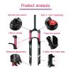 ZECHAO Air Mountain Bike Suspension Fork 26 27.5 29in, Rebound Adjustment Manual Lockout/Remote Lockout Travel 140mm(Straight,29inch) view 3