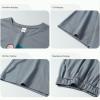 Lsydnfow Matching Pajamas For Couples 100% Cotton Cute Tee and Shorts Sleepwear Pjs Sets 2 Pieces Loungewear Grey view 4