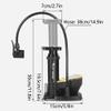 SagaSave Portable Bike Pump with Pressure Gauge Bicycle Tire Pump 160Psi 2-in-1 Valve Head with Lock for Mountain Bikes Cars Basketball Football Olive view 2