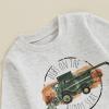 Frietlebird Toddler Boy Fall Winter Clothes Crewneck Sweatshirt Long Sleeve Letter Print Shirt with Pants Toddler Outfits for Boys (B-Grey,2-3T) view 3