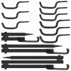 Cinnvoice 12 Pcs Tree Stand Bow Hanger Set Include 3 Pcs Folding Bow Hanger and 9 Pack Bow Accessory Hook Holder, Tree Stand Bow Fall Hunting Accessories for Outdoors Hunting Sports Supplies, Black view 1