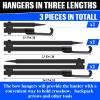Cinnvoice 12 Pcs Tree Stand Bow Hanger Set Include 3 Pcs Folding Bow Hanger and 9 Pack Bow Accessory Hook Holder, Tree Stand Bow Fall Hunting Accessories for Outdoors Hunting Sports Supplies, Black view 2