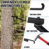 Cinnvoice 12 Pcs Tree Stand Bow Hanger Set Include 3 Pcs Folding Bow Hanger and 9 Pack Bow Accessory Hook Holder, Tree Stand Bow Fall Hunting Accessories for Outdoors Hunting Sports Supplies, Black view 3