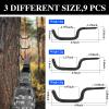 Cinnvoice 12 Pcs Tree Stand Bow Hanger Set Include 3 Pcs Folding Bow Hanger and 9 Pack Bow Accessory Hook Holder, Tree Stand Bow Fall Hunting Accessories for Outdoors Hunting Sports Supplies, Black view 4