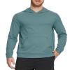 M MAELREG Mens Sweatshirts Hoodies Kangaroo Pocket Dry Fit Thin Workout Golf Men's Fashion Hoodies & Sweatshirts Aqua Heather view 2