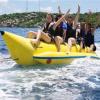 Hlixzoy 3/8 Passenger Seat Inflatable Water Banana Boat, Large Water Park Equipment, Towable Banana Boat Tube, Sea Jet Ski Surfing Tugboat,6 People view 1