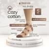7BIGSTARS KINGDOM Men's Diabetic Extra Wide Dress Crew Socks - 5 Pack Large - Argyle, Stripe, Geometric Pattern - Sock Size 10-13 Shoe Size 9-12 L Khaki, Brown, Beige view 3