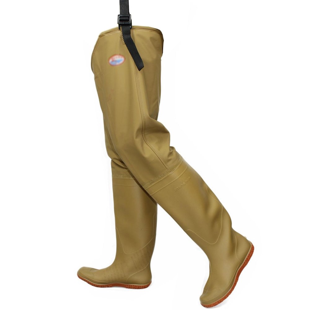 HPFHSJ Hip Waders Waterproof Hip Wader 80 High Lightweight Hip Boot for Men and Women with Oxford Cleated Outsole(8.5)
