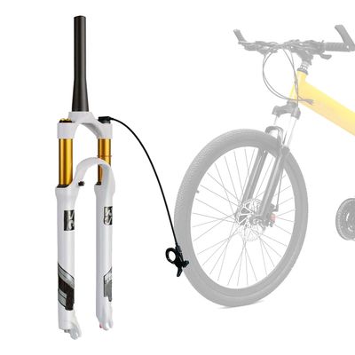 ZECHAO Mountain Bike Air Front Fork,26/27.5/29in Mountain Suspension Air Pressure Travel 130mm Disc Brake 9mm Axle(Spinal Remote Lock,29inch)