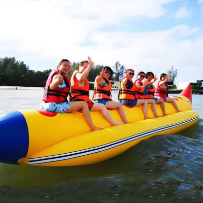 Hlixzoy Inflatable Banana Boat,Jet Ski, Banana Boat Towing,Jet Ski Towing, Surfing,Amusement Equipment,Surfing and Horse Riding Water Games,6 People